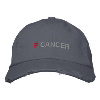 F CANCER EMBROIDERED HAT