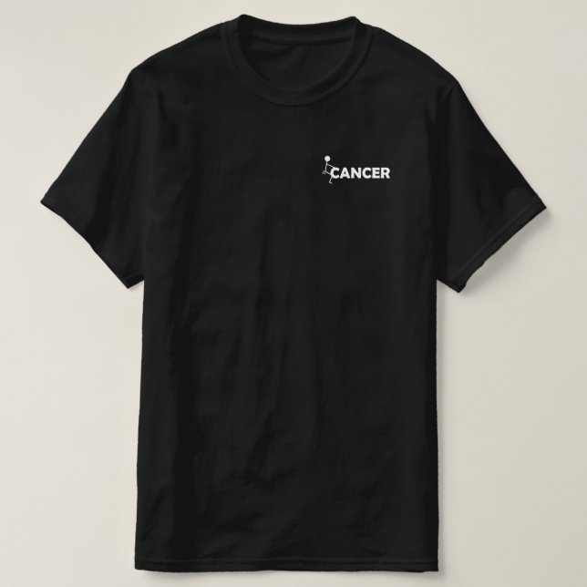 F Cancer Funny Stick figure Screw Hump It T-Shirt (Design Front)