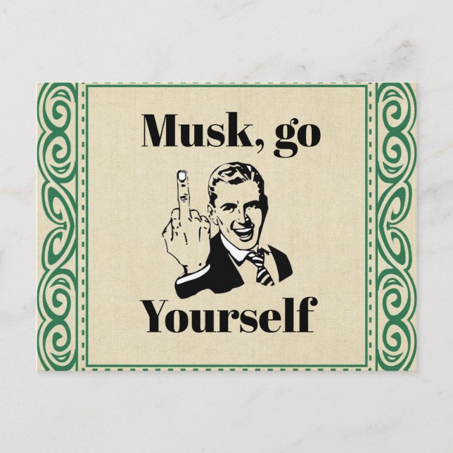 F Carte postale Musk (Devant)