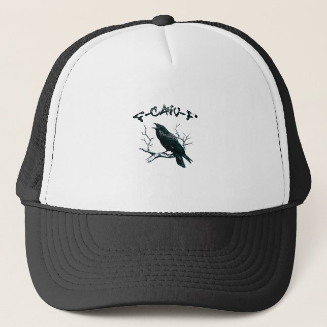 F-Caw-F Aesthetic Design Trucker Hat (Front)