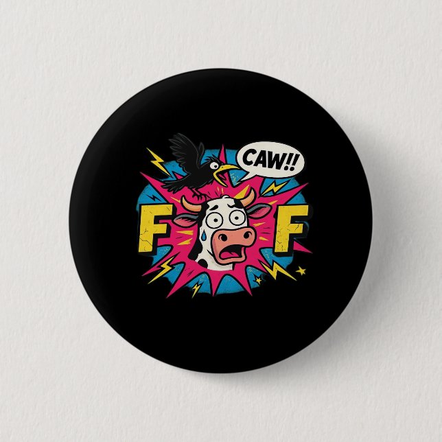 F-Caw-F Aesthetic Unique 2 Inch Round Button (Front)