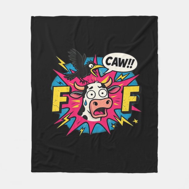 F-Caw-F Aesthetic Unique Fleece Blanket (Front)