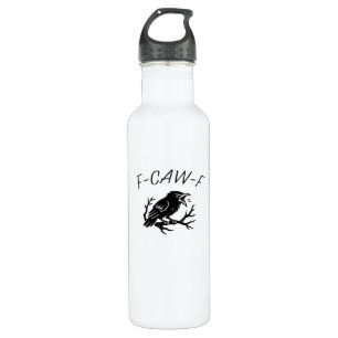 F-Caw-F Angry Crow Raven Funny Gothic Humour Bird  710 Ml Water Bottle
