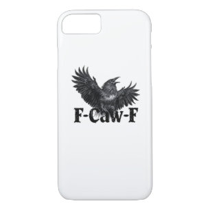 F-Caw-F Angry Raven Art Print Gothic Crow Illustra Case-Mate iPhone Case