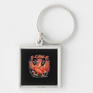 F-Caw-F Attitude Classic Retro Style Keychain