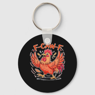 F-Caw-F Attitude Classic Retro Style Keychain