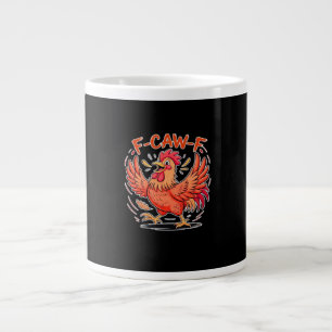 F-Caw-F Attitude Classic Retro Style Large Coffee Mug