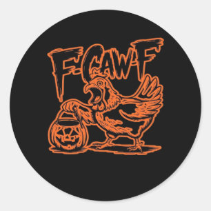 F-Caw-F Attitude Classic Vintage Style Classic Round Sticker