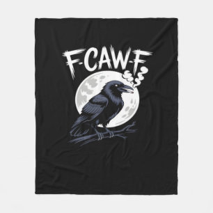 F-Caw-F Bird Classic Vintage Art Fleece Blanket