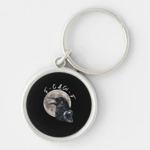F-Caw-F Bird Crow Minimal Clean Keychain
