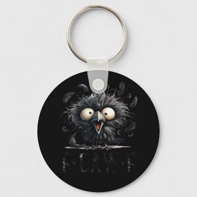 F-Caw-F Bird Funny Trendy Unique Keychain (Front)