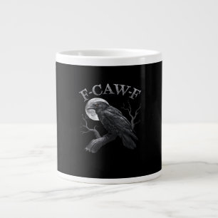 F-Caw-F Bird Moon Gothic Classic Cool Design Large Coffee Mug