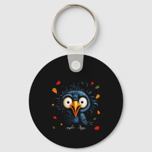 F-caw-f Black Crow Pun Funny Bird Cawing Nge Hallo Keychain