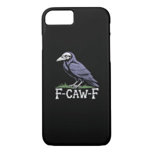 F-Caw-F Bone Text Skull Raven - Gothic Macabre Hum Case-Mate iPhone Case