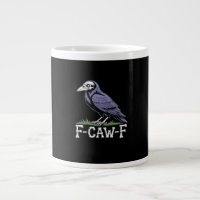 F-Caw-F Bone Text Skull Raven - Gothic Macabre Hum
