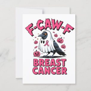 F-Caw-F Breast Cancer Funny Breast Cancer Crow  Postcard