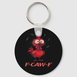 F-Caw-F-Chicken Boxy Cool Casual Keychain
