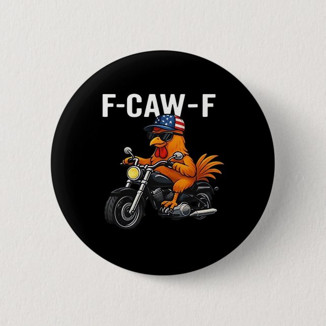 F-Caw-F Chicken Classic Aesthetic Graphic 2 Inch Round Button (Front)