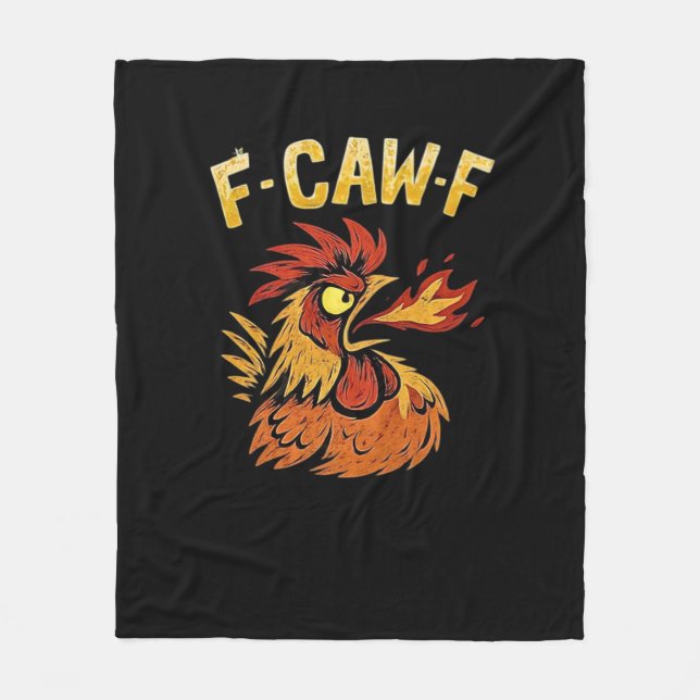 F-Caw-F-Chicken Classic Minimal Clean Fleece Blanket (Front)
