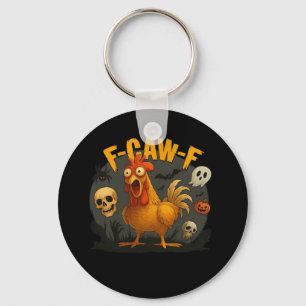 F-Caw-F Chicken Classic Minimal Clean Keychain