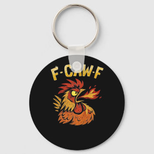 F-Caw-F-Chicken Classic Minimal Clean Keychain