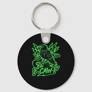 F-Caw-F Chicken Classic Minimal Clean Keychain