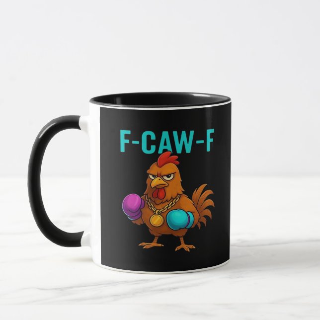 F-Caw-F Chicken Classic Minimal Clean Mug (Left)