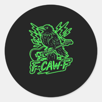 F-Caw-F Chicken Classic Minimal Clean Round Sticker