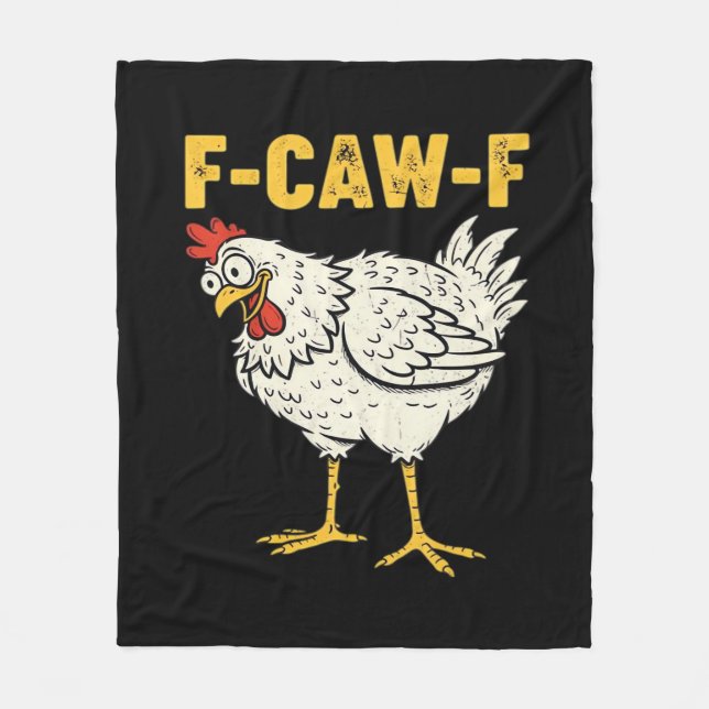 F-Caw-F Chicken Classic Retro Cool Fleece Blanket (Front)
