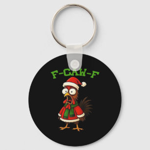F-Caw-F Chicken Classic Retro Graphic Keychain