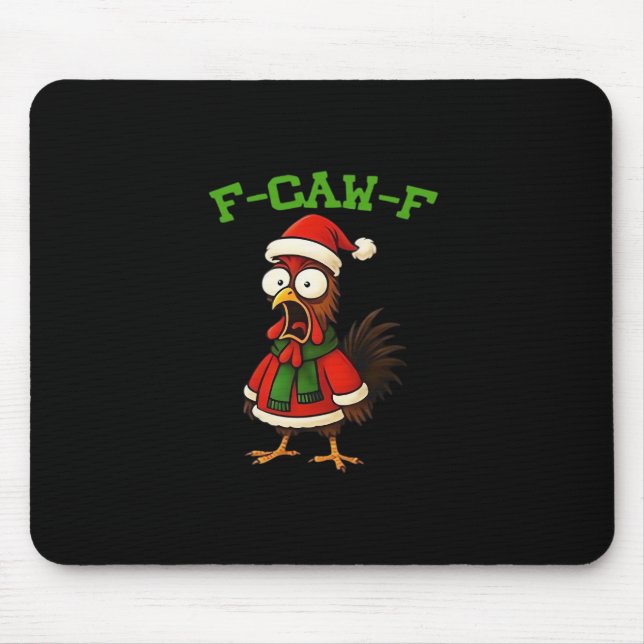 F-Caw-F Chicken Classic Retro Graphic Mouse Pad (Front)