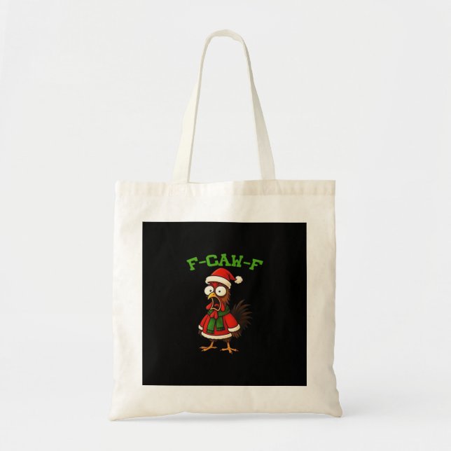 F-Caw-F Chicken Classic Retro Graphic Tote Bag (Front)