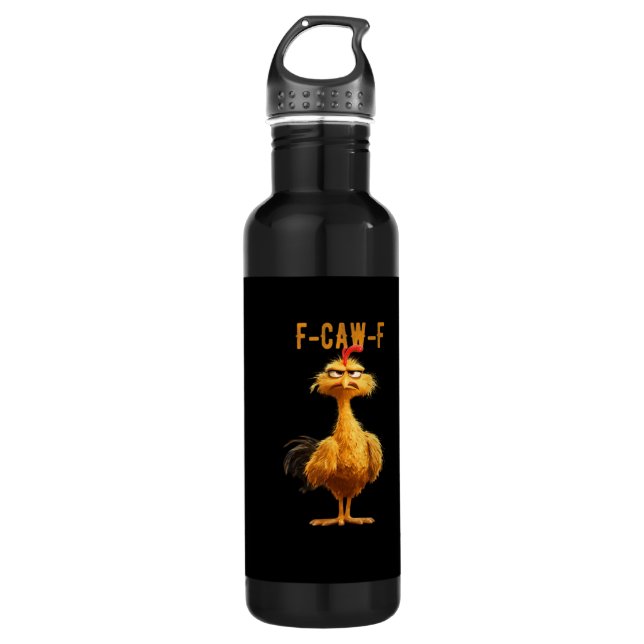 F-Caw-F Chicken Classic Retro Style 710 Ml Water Bottle (Front)