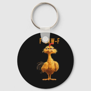 F-Caw-F Chicken Classic Retro Style Keychain