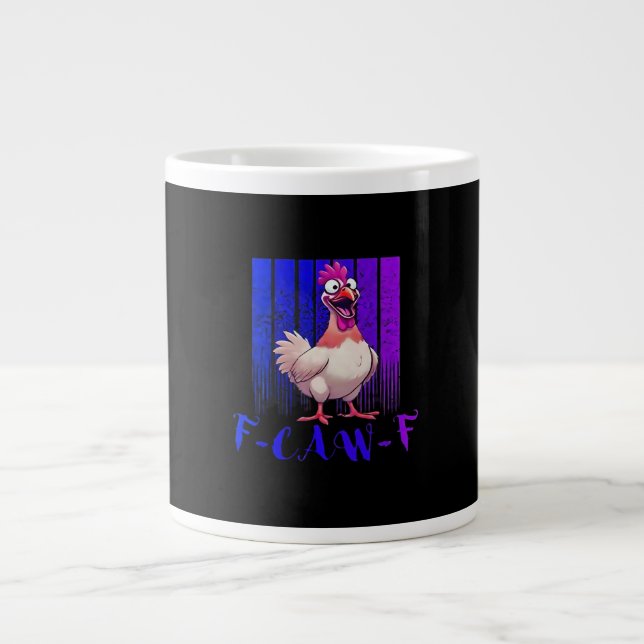 F-Caw-F Chicken Classic Simple Clean Large Coffee Mug (Front)