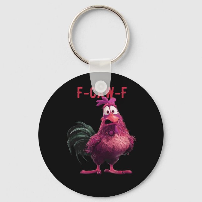 F-Caw-F-Chicken Essential Aesthetic Unique Keychain (Front)