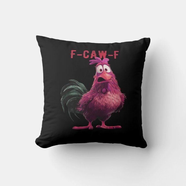 F-Caw-F-Chicken Essential Aesthetic Unique Throw Pillow (Front)