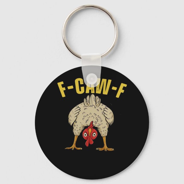F-Caw-F-Chicken Essential Art Graphic Keychain (Front)