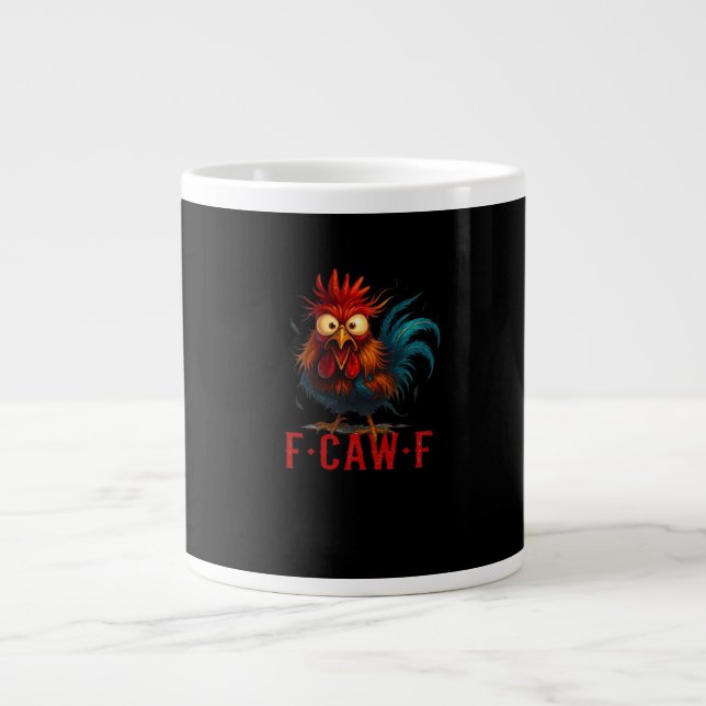 F-Caw-F Chicken Essential Basic Style Large Coffee Mug (Front)