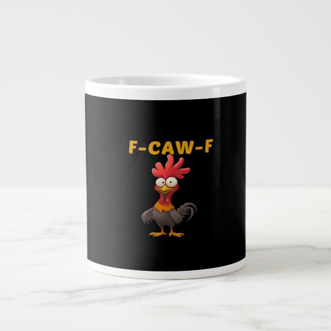 F-Caw-F-Chicken Essential Classic Cool Graphic Large Coffee Mug (Front)