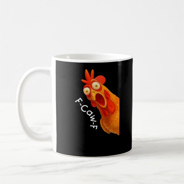 F-Caw-F Chicken Essential Minimal Clean Coffee Mug (Left)