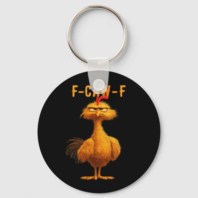 F-Caw-F-Chicken Essential Minimal Clean Keychain (Front)