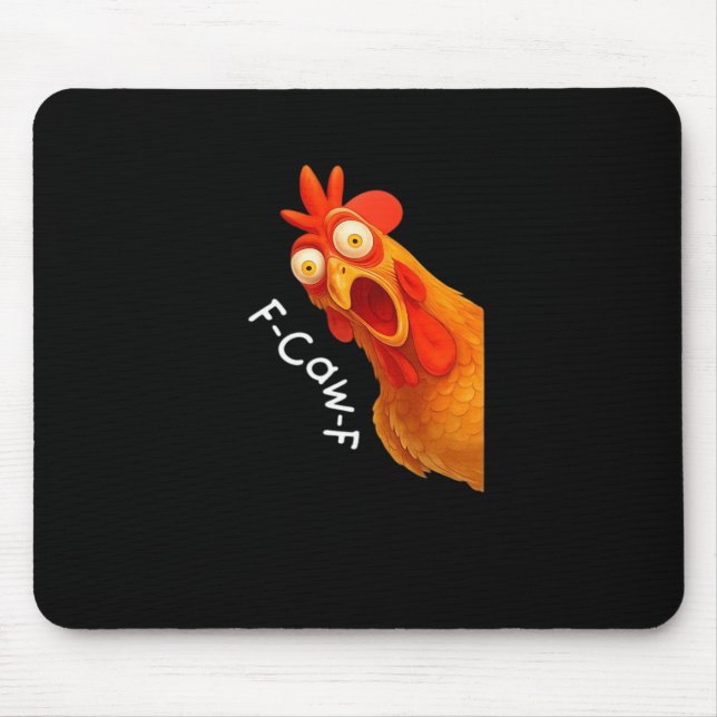 F-Caw-F Chicken Essential Minimal Clean Mouse Pad (Front)