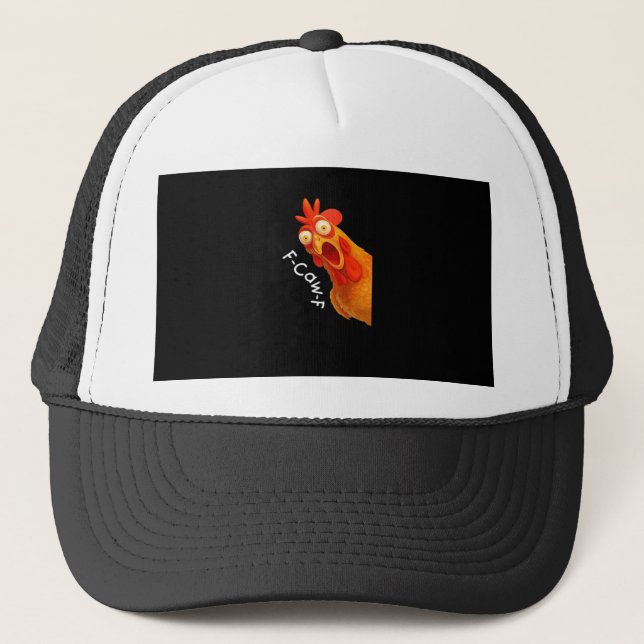 F-Caw-F Chicken Essential Minimal Clean Trucker Hat (Front)