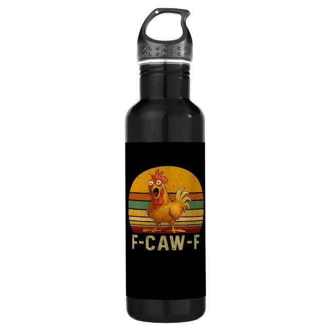 F-Caw-F Chicken Essential Retro Classic 710 Ml Water Bottle (Front)