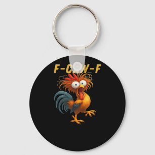 F-Caw-F-Chicken Essential Retro Classic Keychain