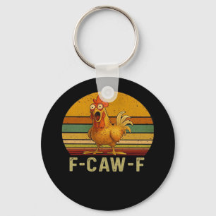 F-Caw-F Chicken Essential Retro Classic Keychain