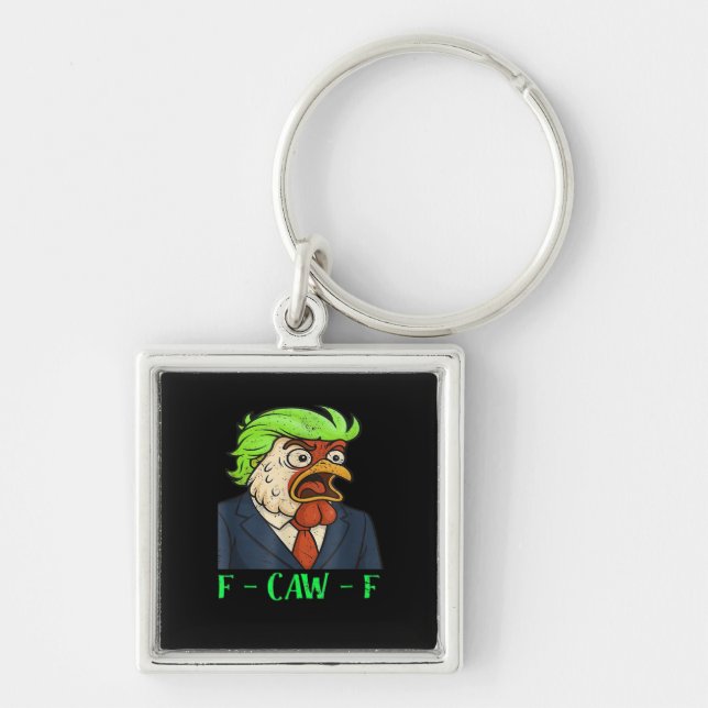 F-Caw-F Chicken Essential Simple Clean Keychain (Front)