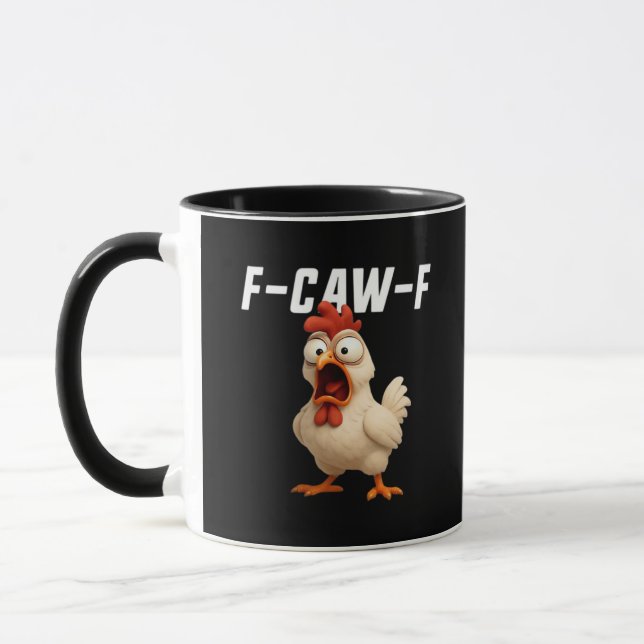F-Caw-F Chicken Funny Chicken F-Caw-F Gear Creativ Mug (Left)