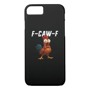 F-Caw-F Chicken Funny Chicken F-Caw-F Gear Retro C Case-Mate iPhone Case